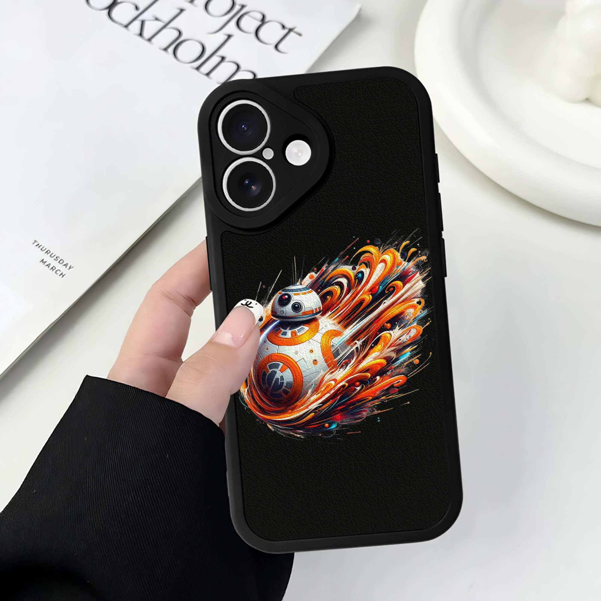 （画像用） スター・ウォーズ Star Wars 【iPhone 16シリーズ対応】シリコンスマホケース（レザー調） 材質：シリコン